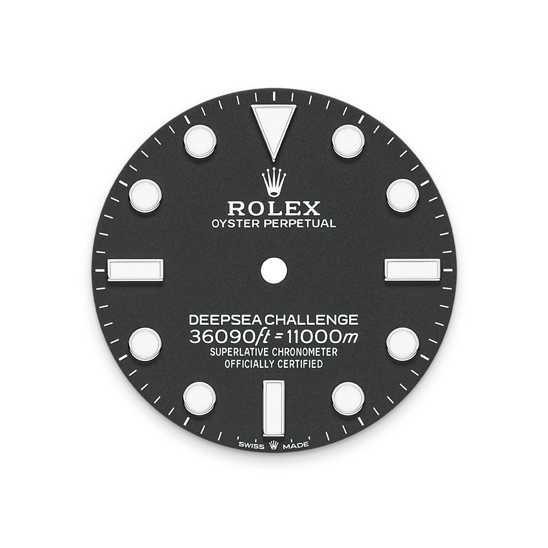 Tiefschwarzes Zifferblatt