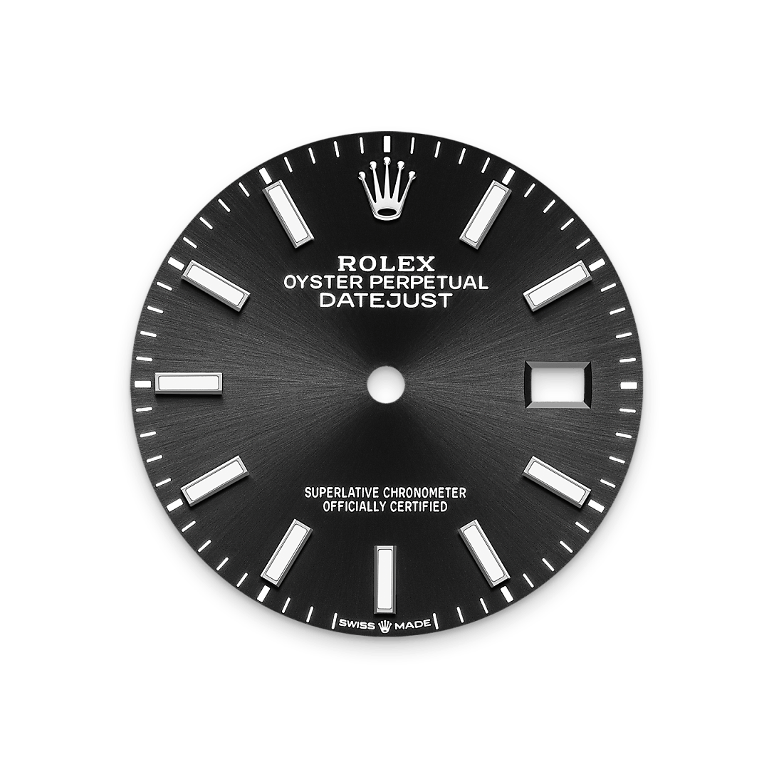 Strahlend schwarzes Zifferblatt