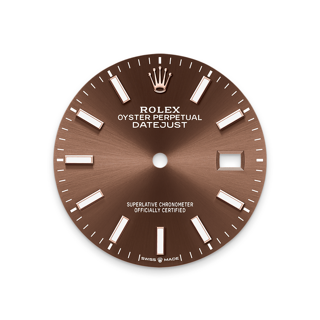 Schokoladen­­farbenes Zifferblatt