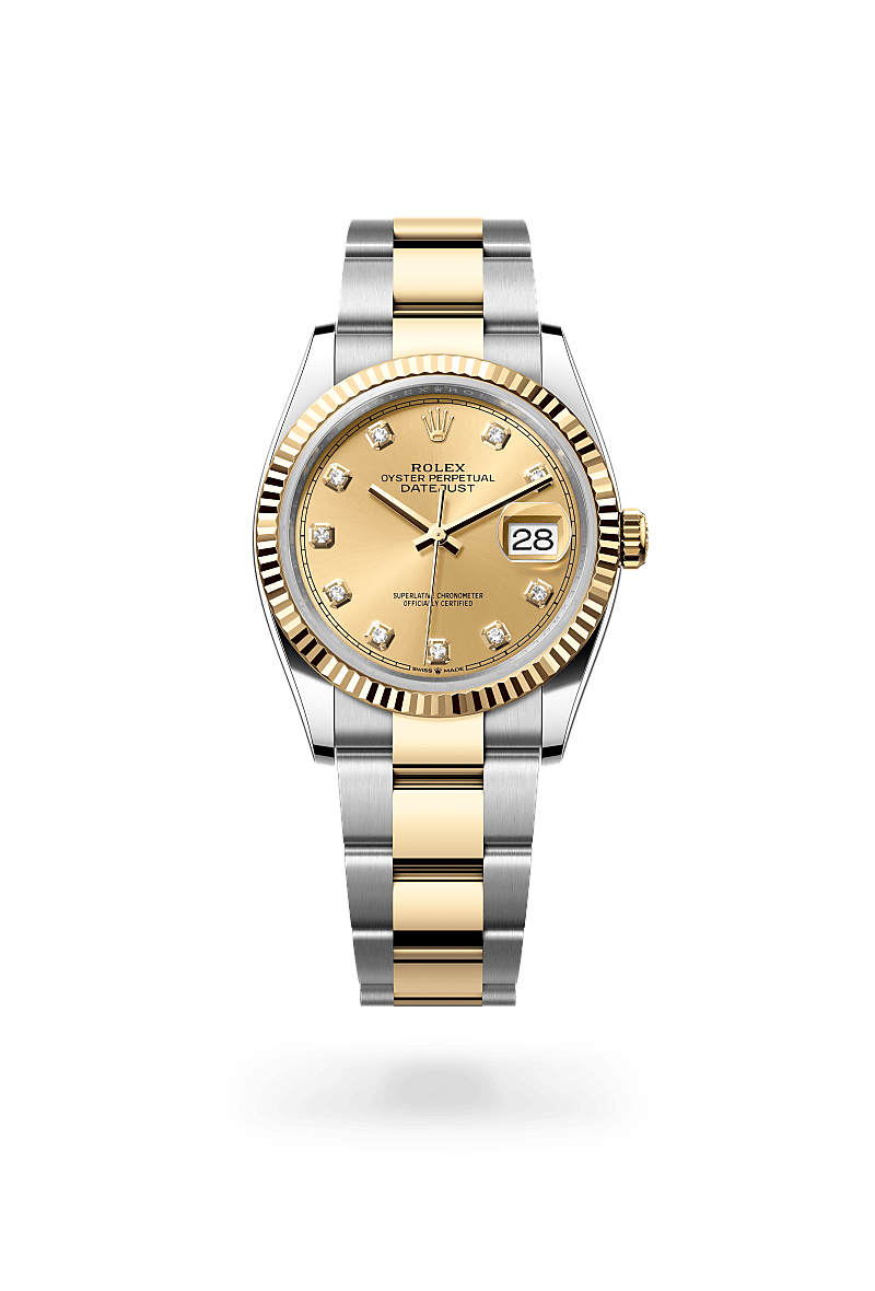 Rolex Datejust 36 Herrenuhr (M126233-0018) Oyster, 36 mm, Edelstahl Oystersteel und Gelbgold