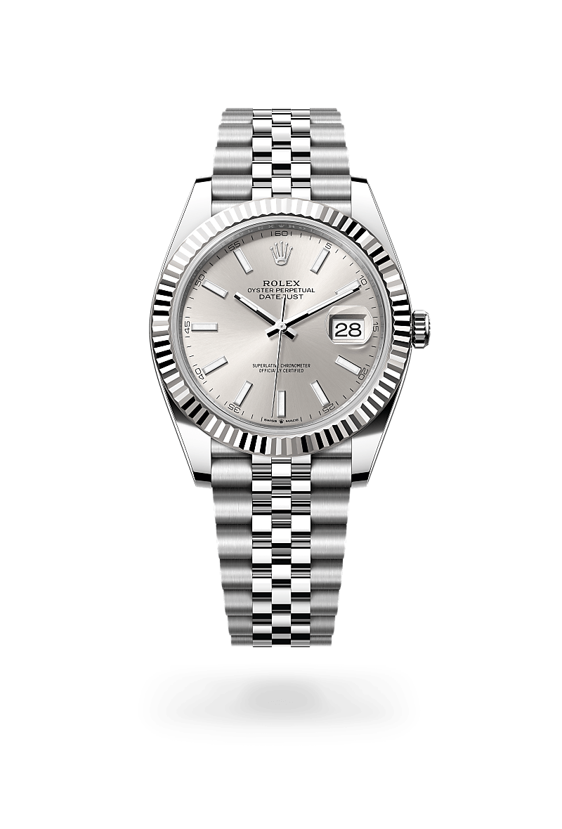 Rolex Datejust 41 Herrenuhr (M126334-0004) Oyster, 41 mm, Edelstahl Oystersteel und Weißgold