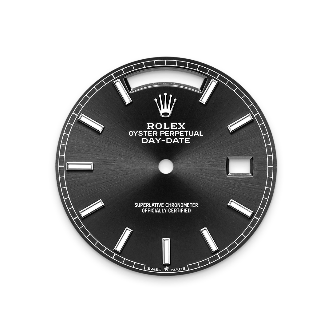 Strahlend schwarzes Zifferblatt